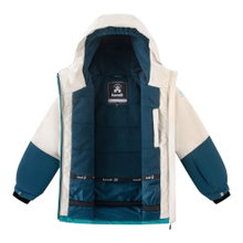 Kamik Winter Jacket Galina (windproof and waterproof, reflective) beige/light blue girls
